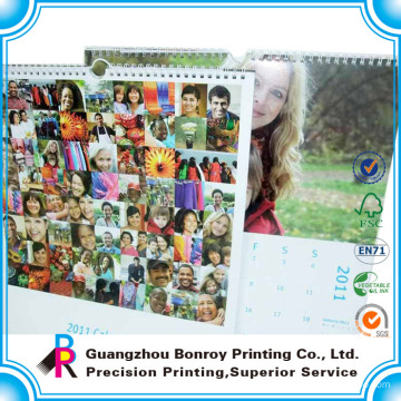 Impression quotidienne de calendrier de vente en gros de Fanshaped